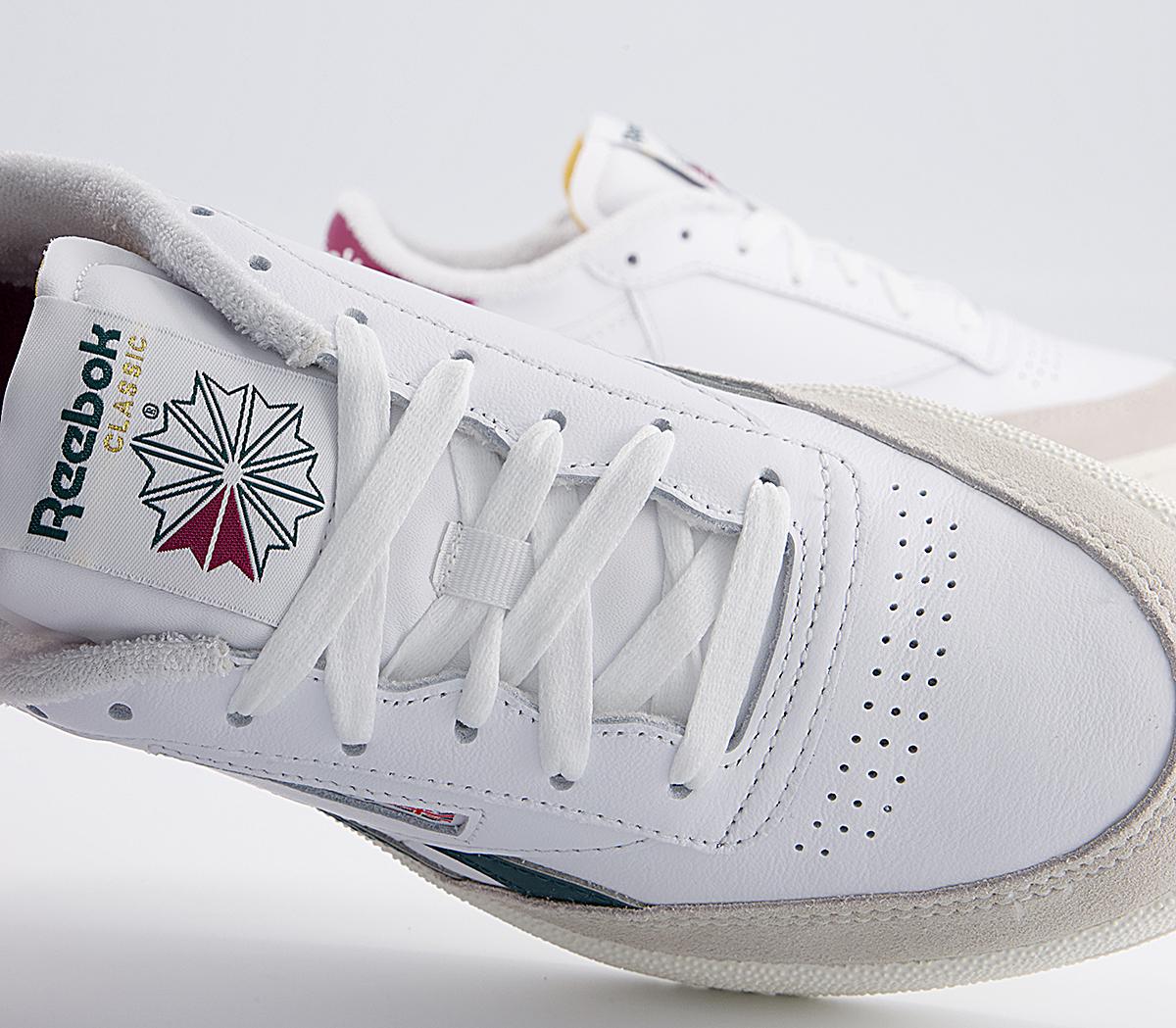 Reebok Club C Revenge Trainers Reebok Club C Revenge Trainers White Midnight Punch Berry