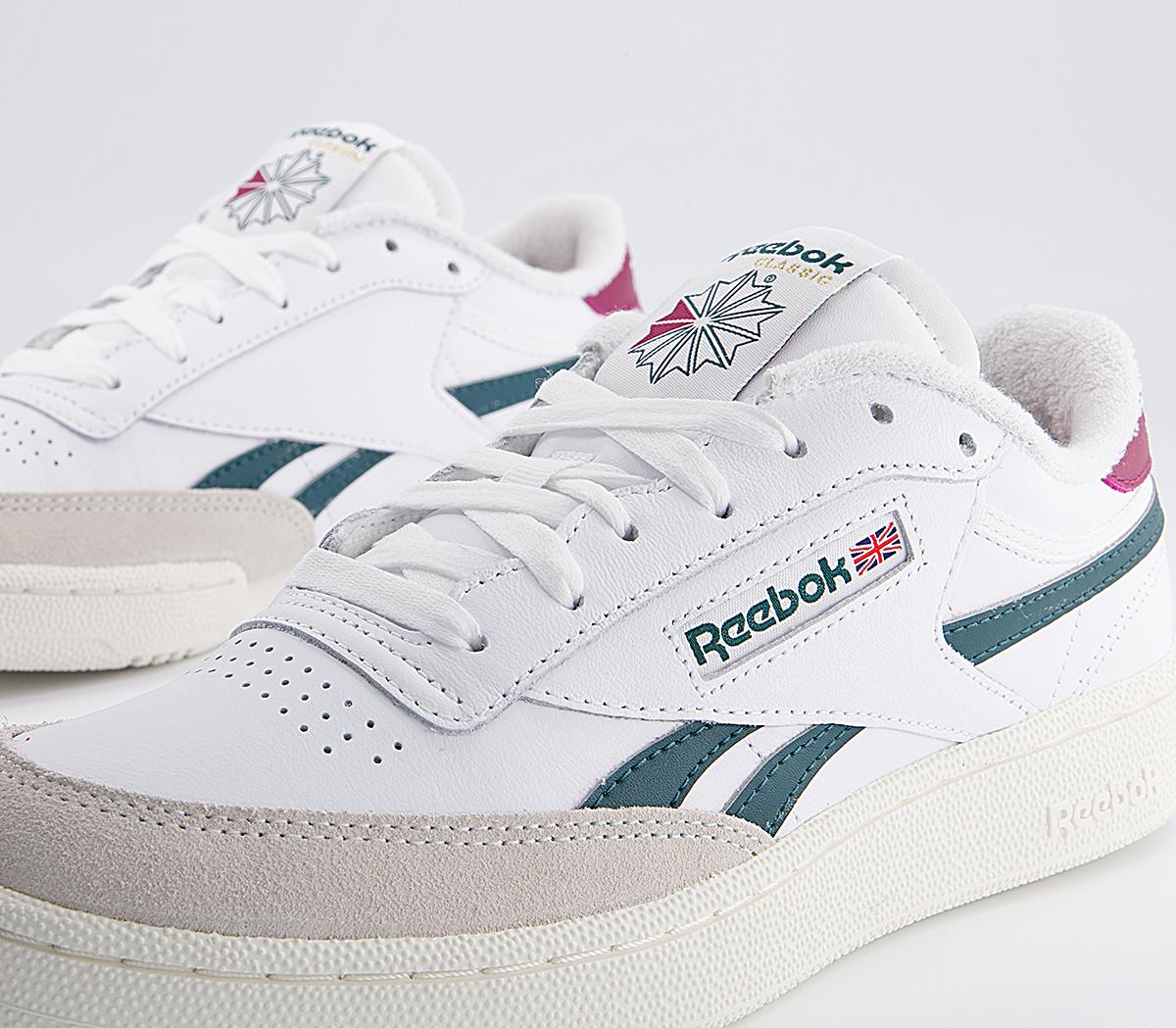 Reebok Club C Revenge Trainers Reebok Club C Revenge Trainers White Midnight Punch Berry