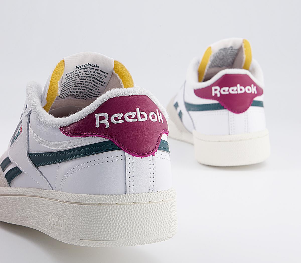 Reebok Club C Revenge Trainers Reebok Club C Revenge Trainers White Midnight Punch Berry
