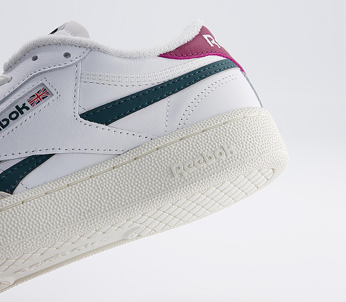 Reebok Club C Revenge Trainers Reebok Club C Revenge Trainers White Midnight Punch Berry