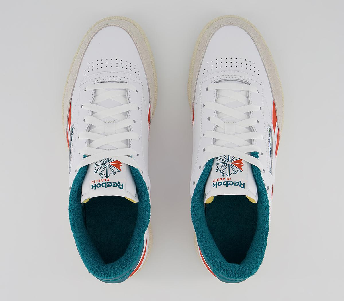 Reebok Club C Revenge Trainers Reebok Club C Revenge Trainers White Orange Teal