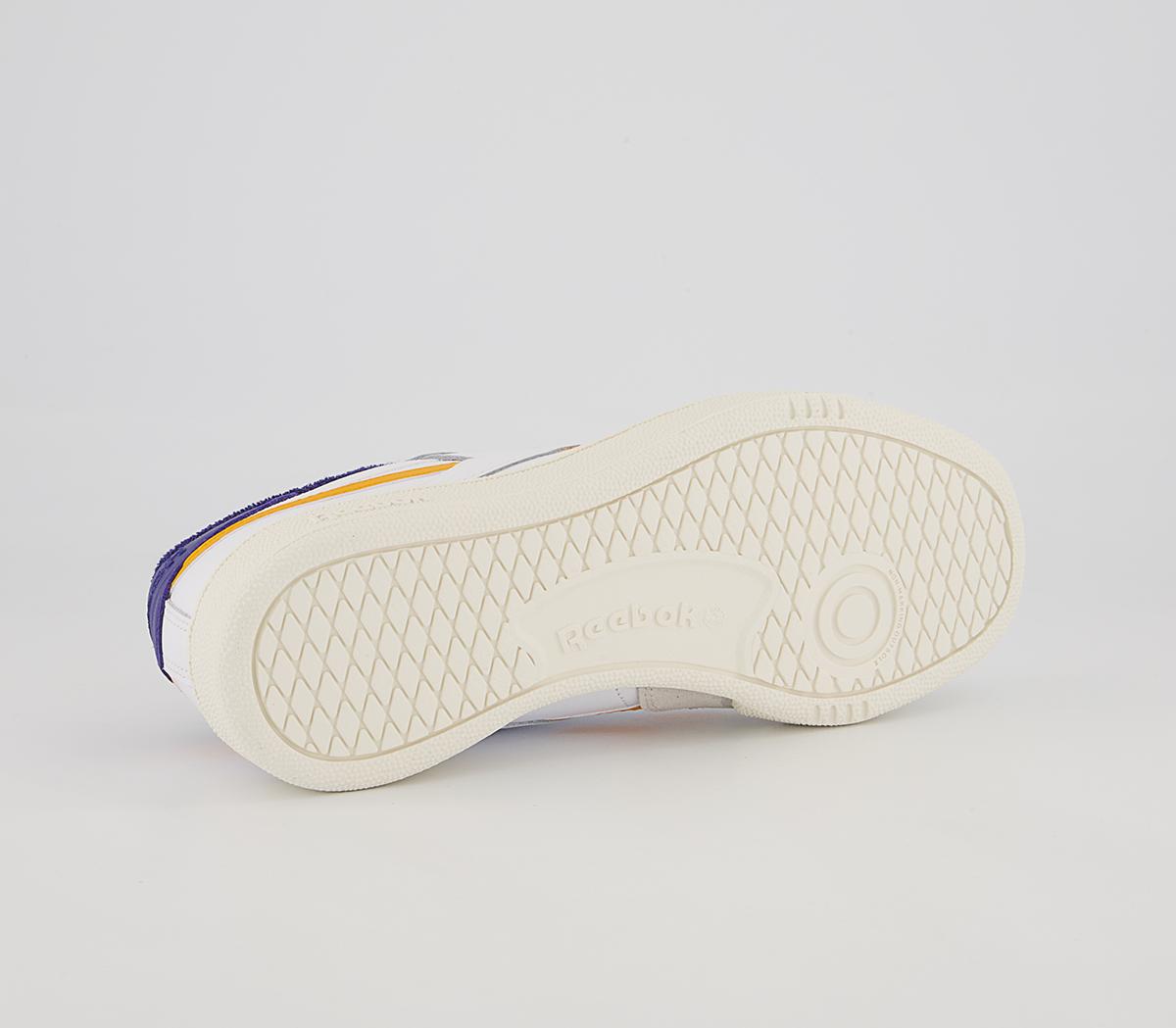 Reebok Club C Revenge Trainers Reebok Club C Revenge Trainers White Collegiate Gold Bold Purple