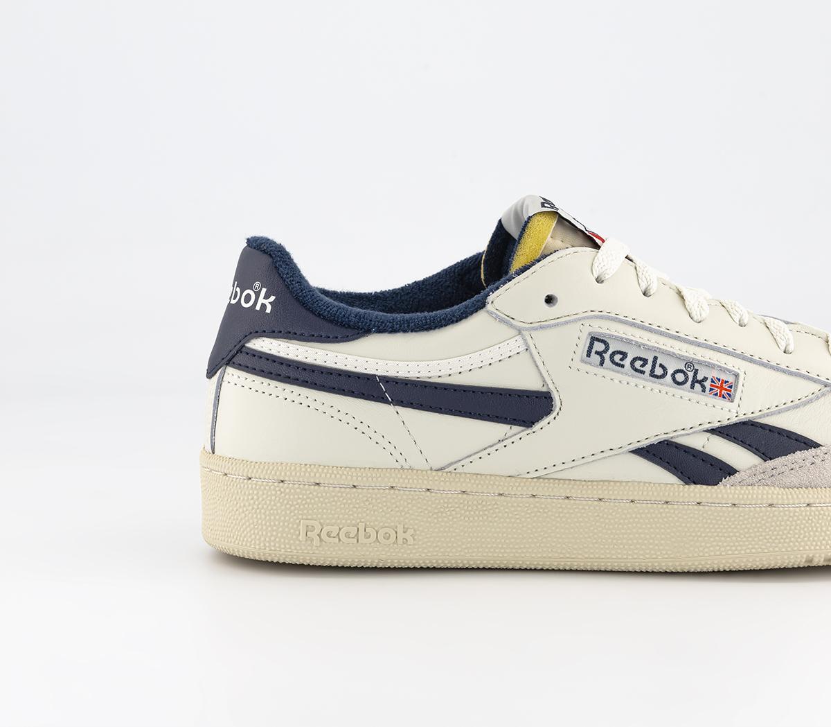 Reebok Club C Revenge Trainers Chalk Alabaster Vector Navy Men's