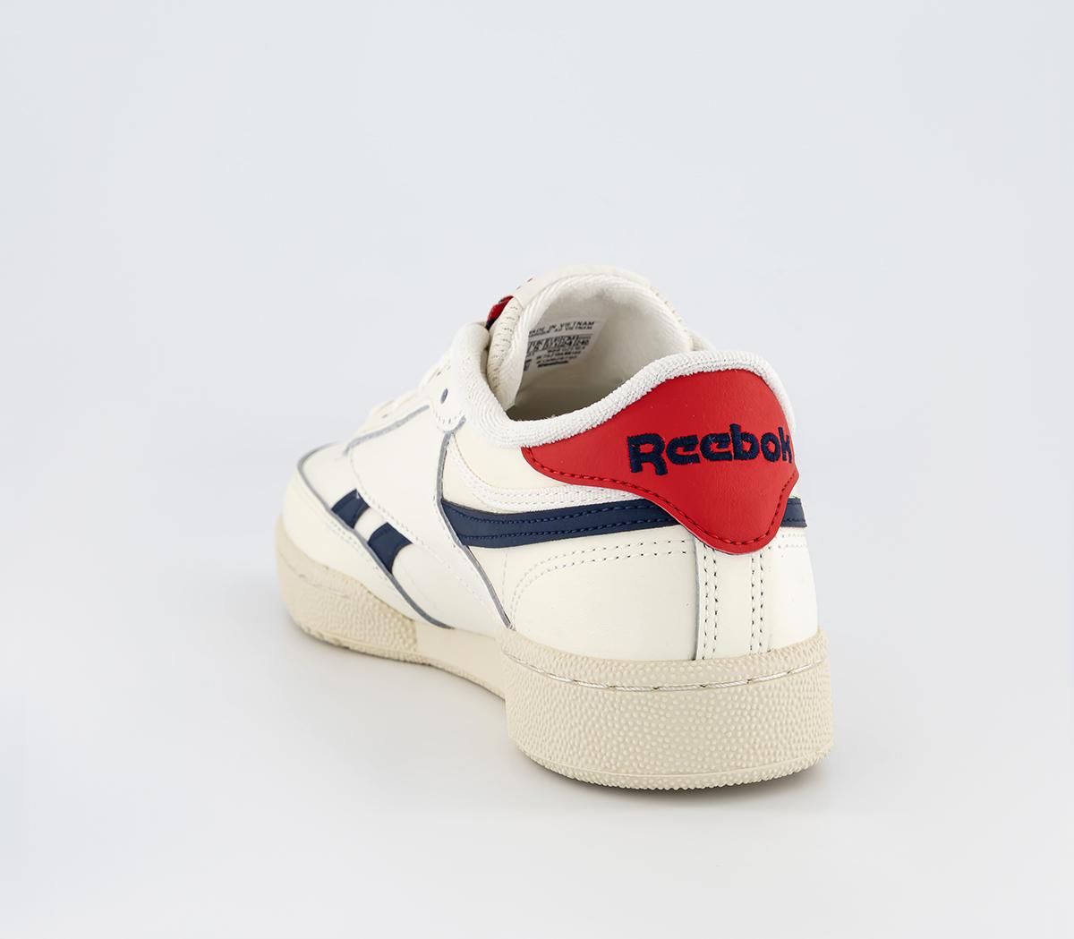 ReebokClub C Revenge Trainers Chalk  Navy Vector Red