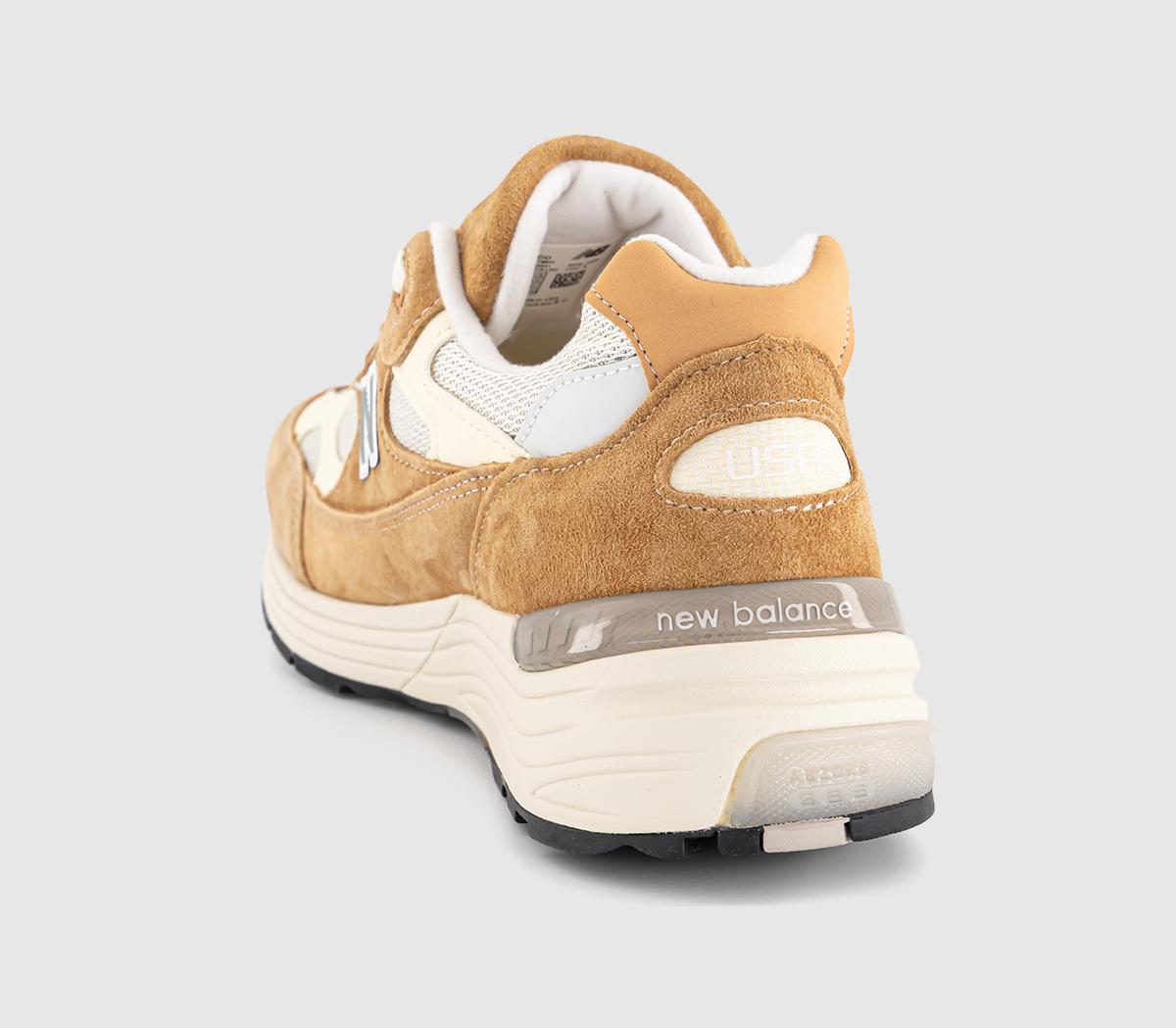 New Balance 992 Made in USA Trainers Orange Cream - Men's Trainers