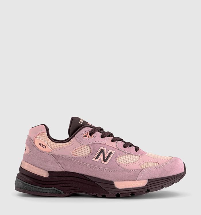 New Balance M992 Made in USA Trainers Pink Brown