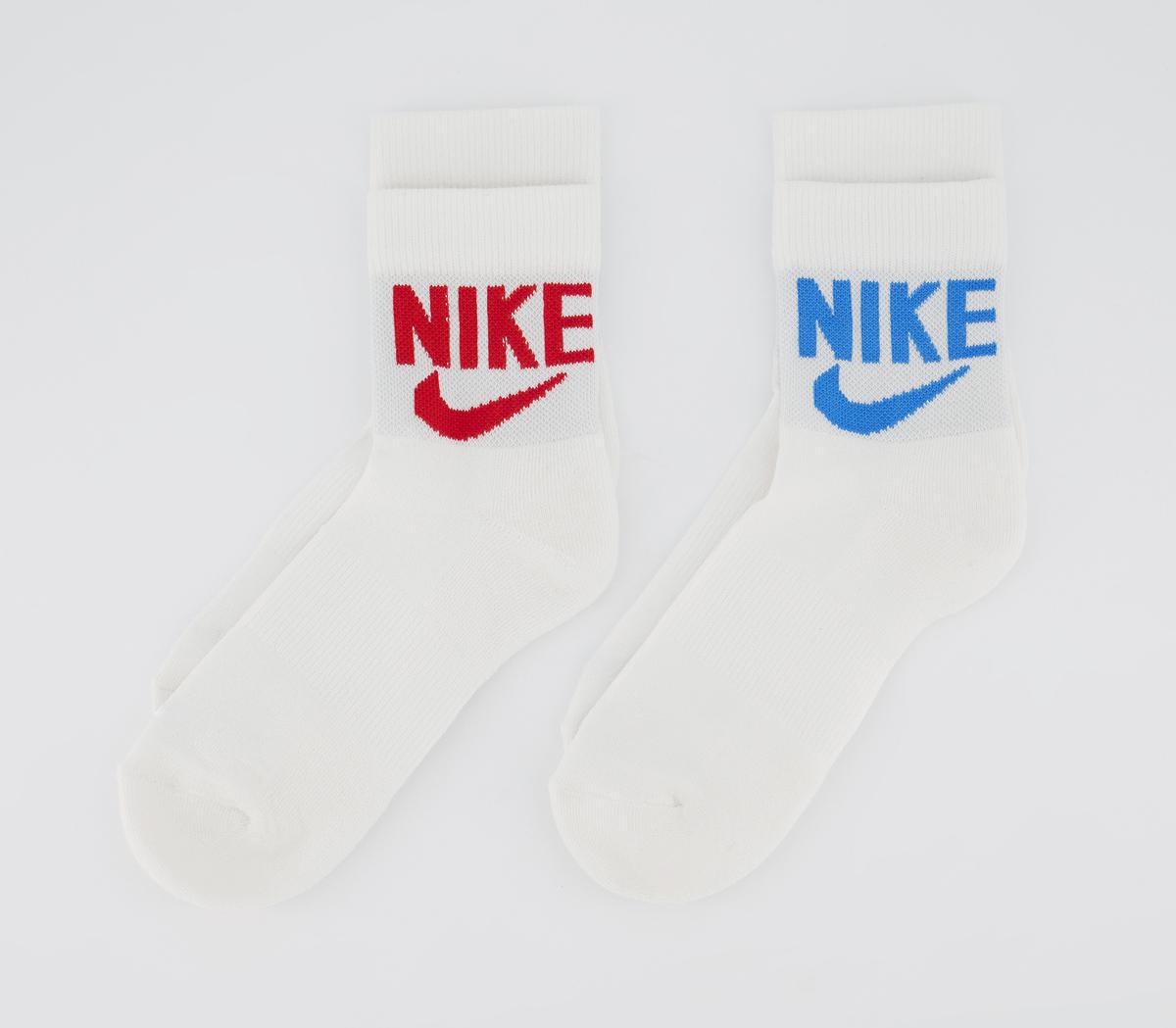 NikeHeritage Ankle Socks 2 PairsWhite Multi