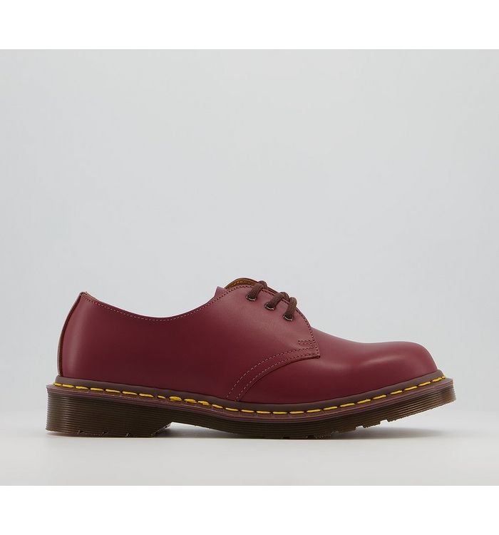 Dr. Martens Mie Vintage 3 Eye Shoes Oxblood Quilon In Brown