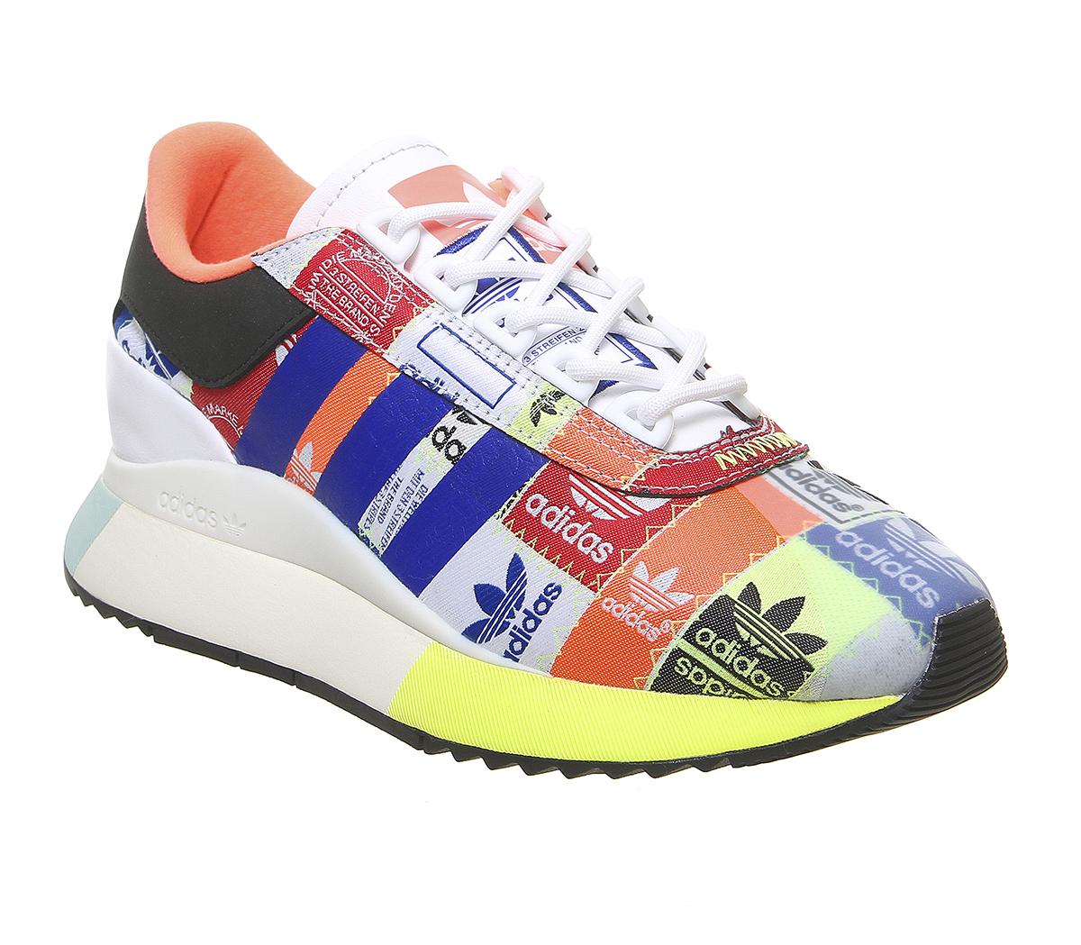 Multi coloured shop adidas trainers