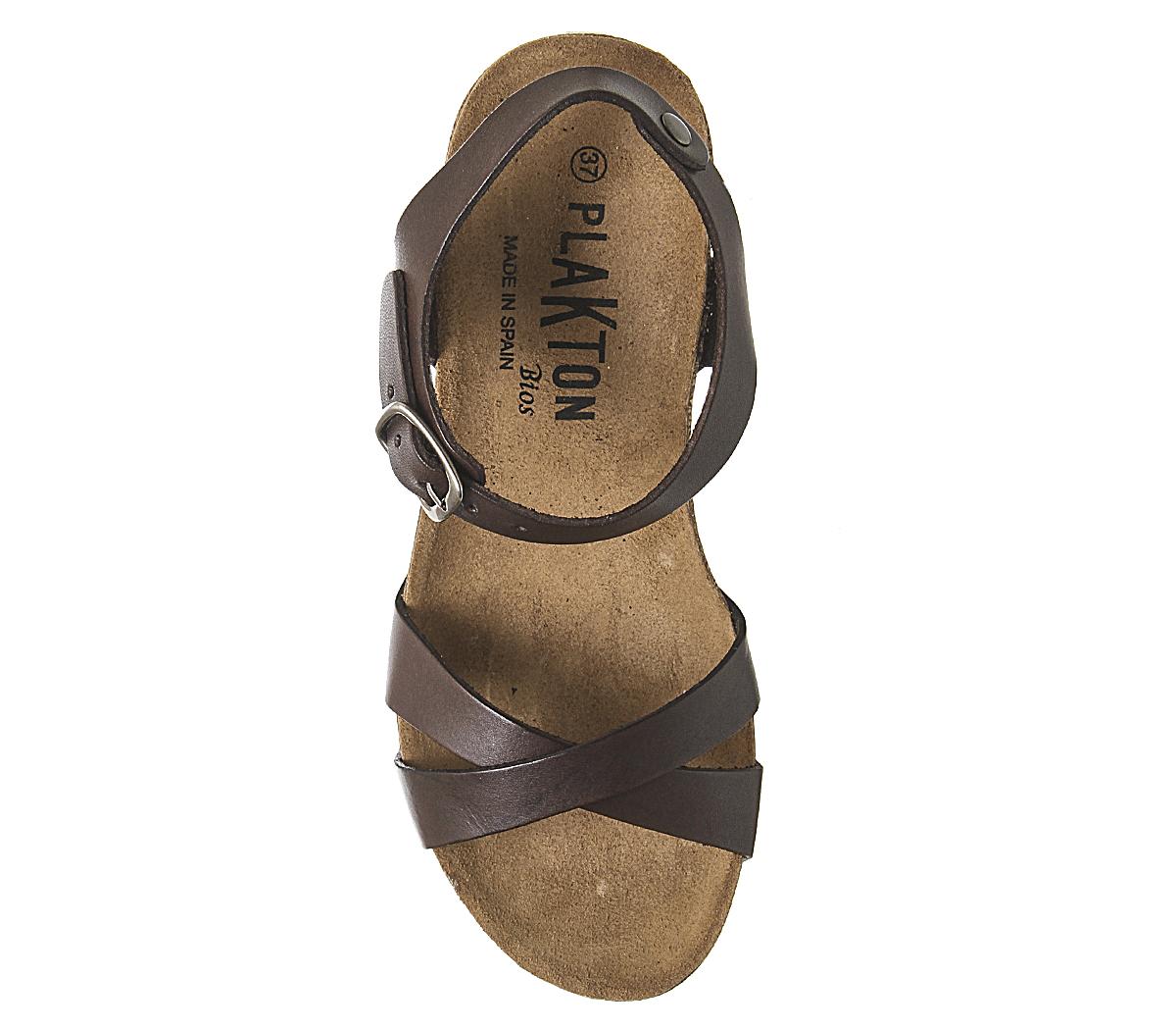 Plakton Cross Vamp Cork Wedges Plakton Cross Vamp Cork Wedges Tan Leather