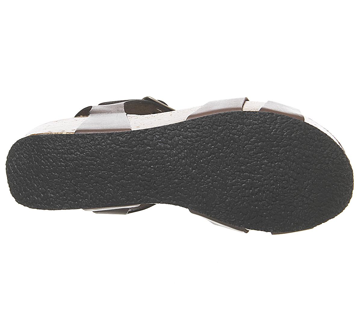 Plakton Cross Vamp Cork Wedges Plakton Cross Vamp Cork Wedges Tan Leather