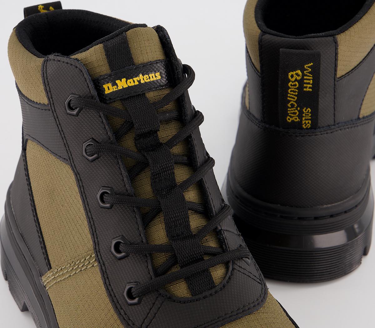 utility boots green canvas doc martens