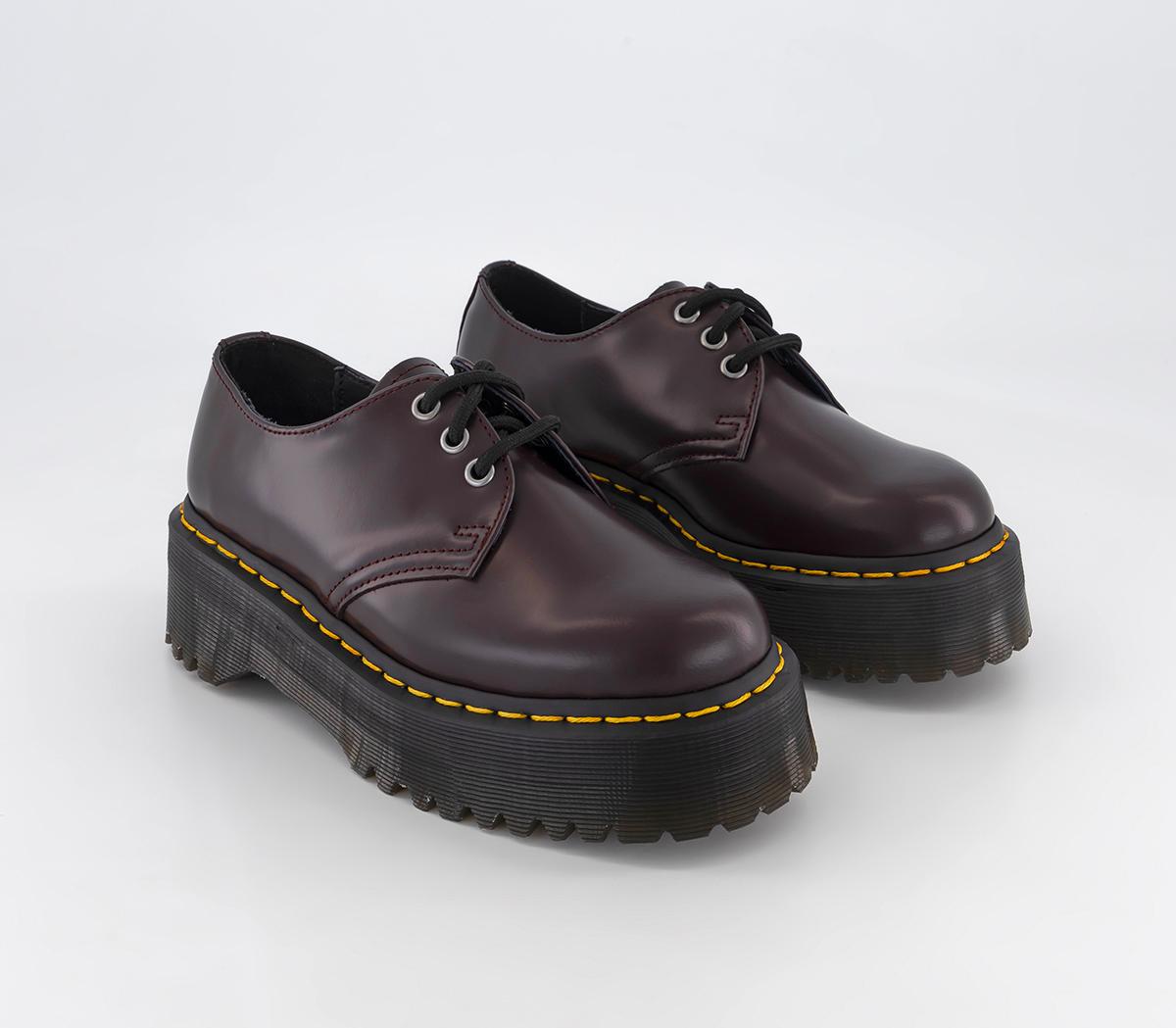 Dr. Martens1461 Quad 3 Eye ShoesBurgundy Smooth