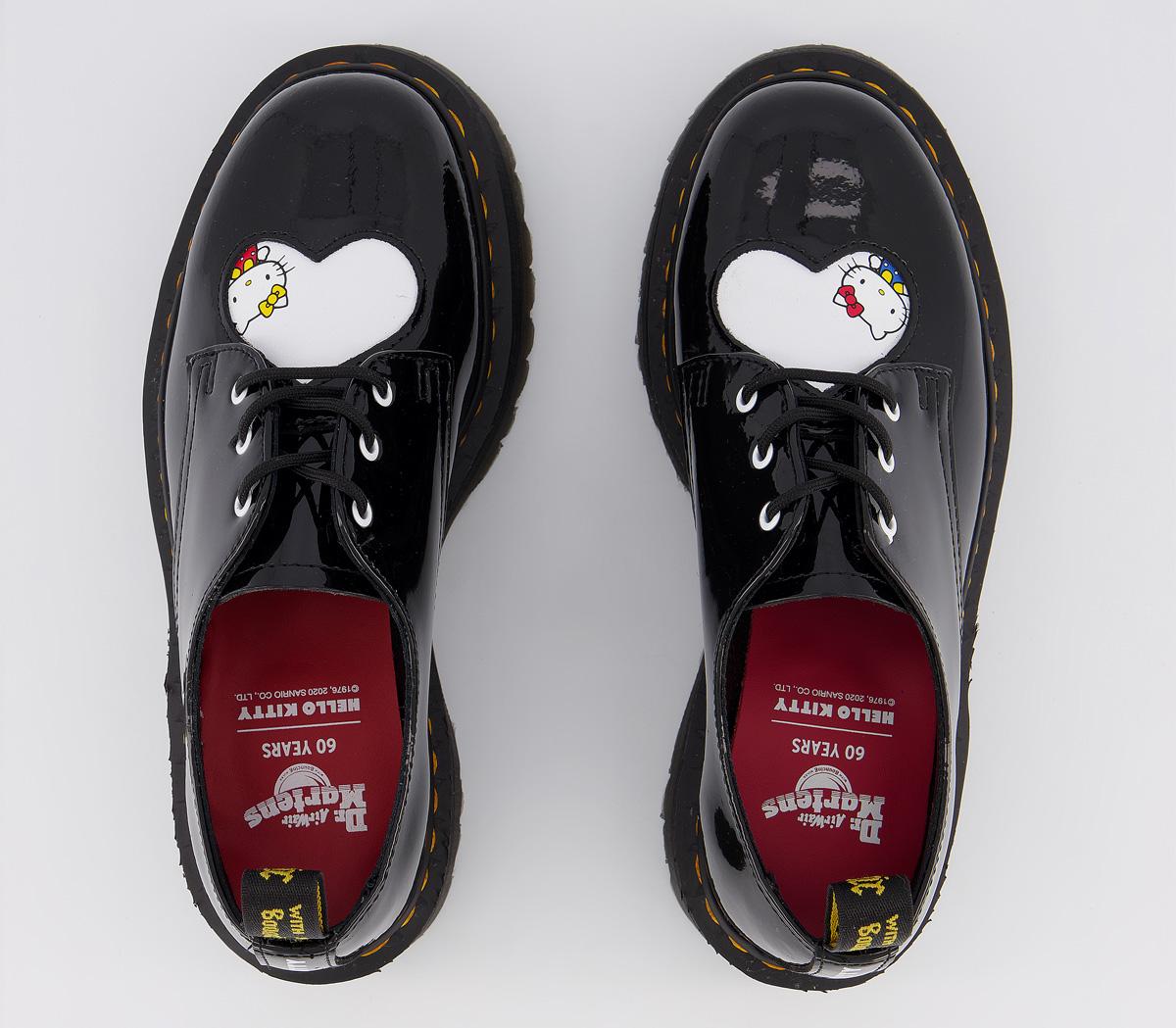 Dr. Martens Hello Kitty 1461 Quad Shoes Black - Flat Shoes for Women