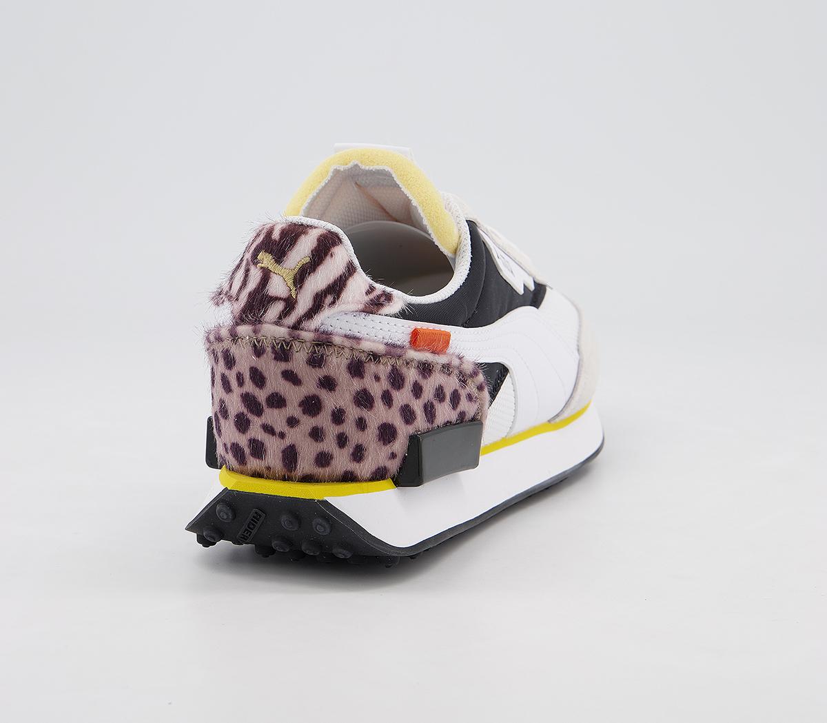 Puma Future Rider Trainers Puma Future Rider Trainers White Black Leopard