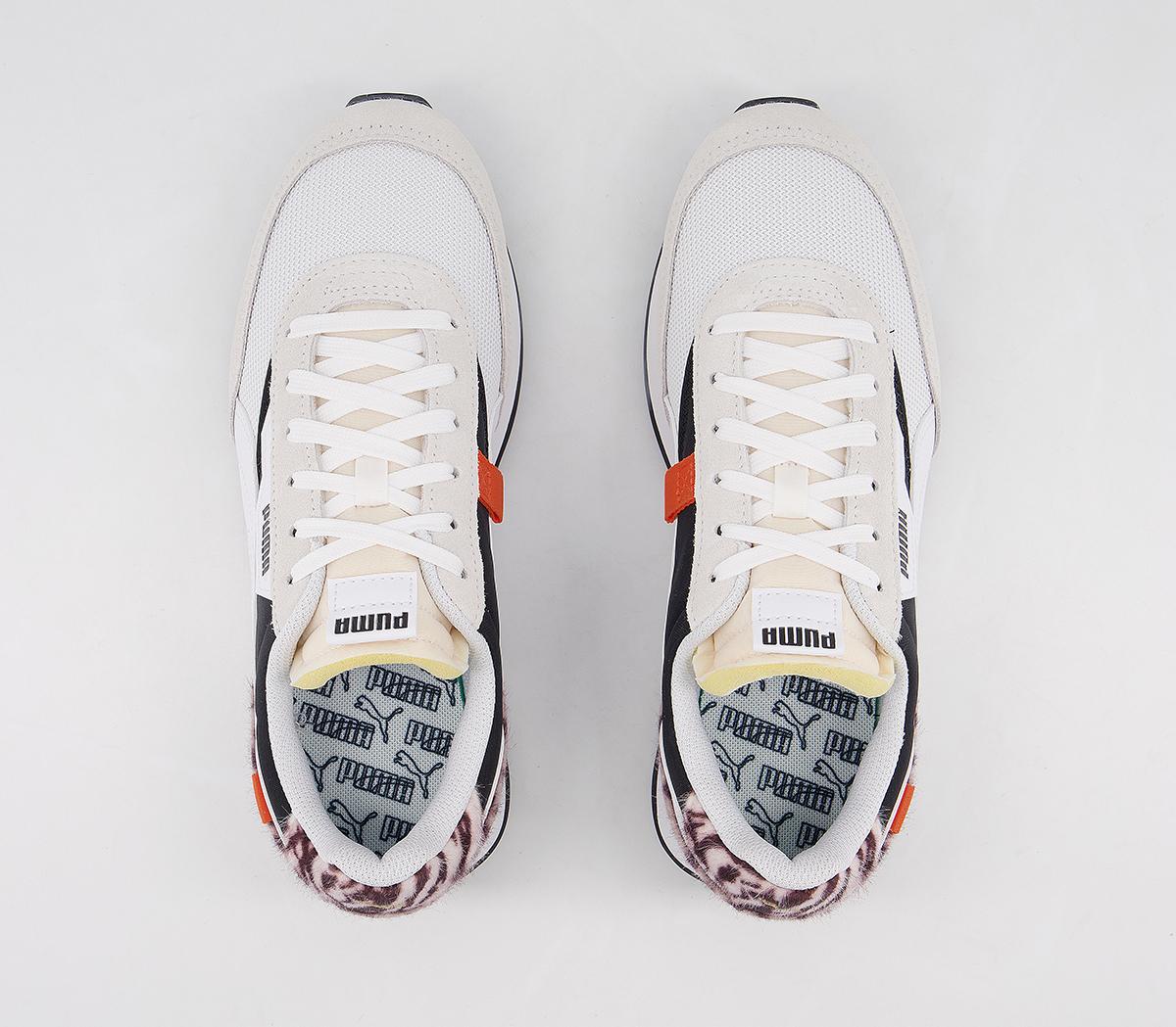 Puma Future Rider Trainers Puma Future Rider Trainers White Black Leopard