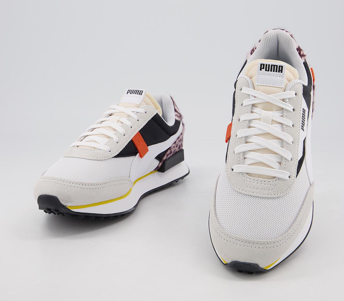 Puma Future Rider Trainers Puma Future Rider Trainers White Black Leopard