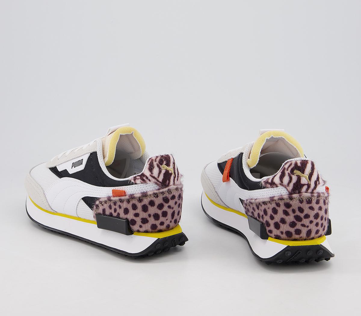 Puma Future Rider Trainers Puma Future Rider Trainers White Black Leopard