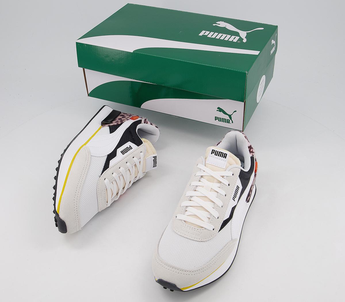 Puma Future Rider Trainers Puma Future Rider Trainers White Black Leopard