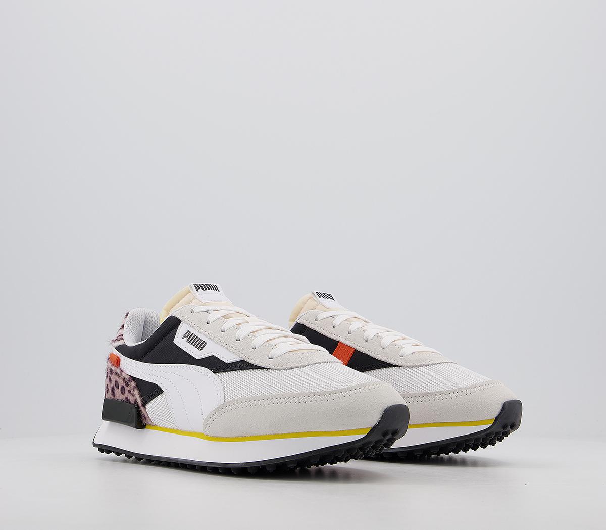Puma Future Rider Trainers Puma Future Rider Trainers White Black Leopard