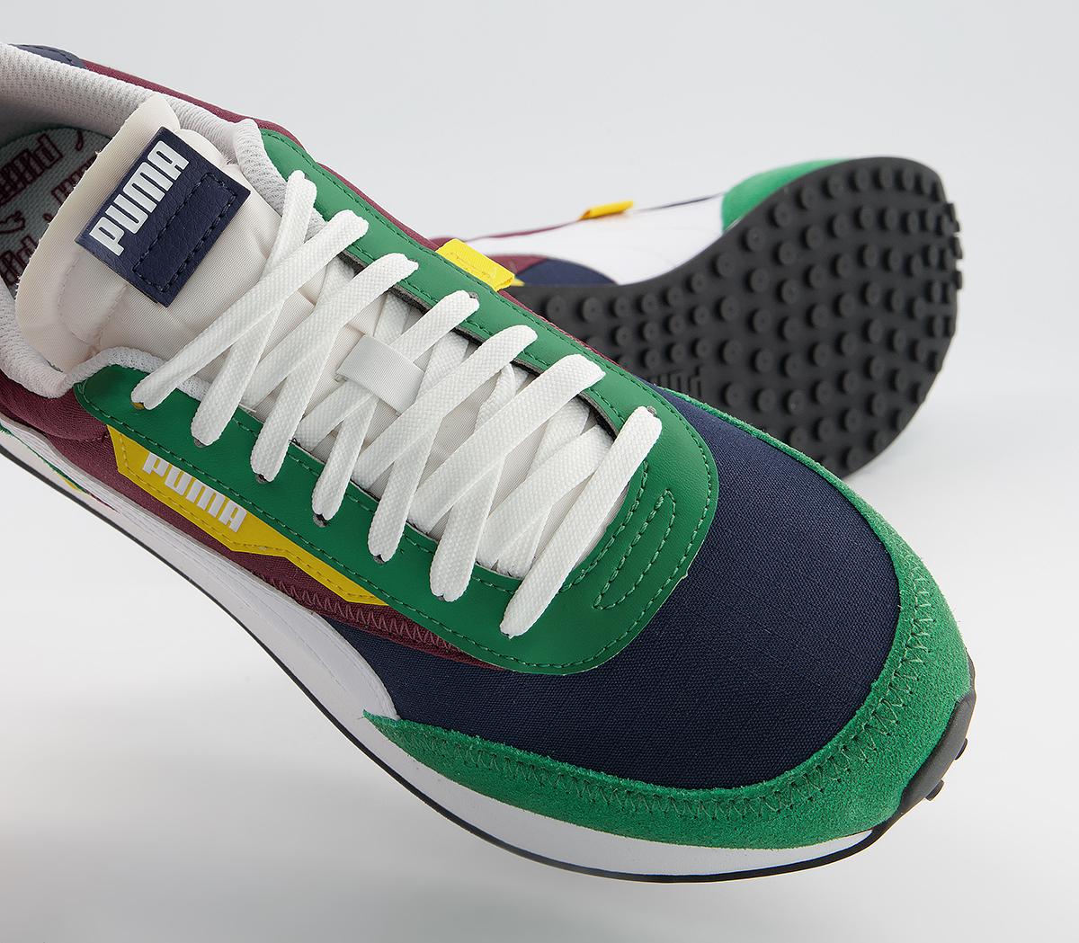 Puma Future Rider Trainers Puma Future Rider Trainers Amazon Green Puma White