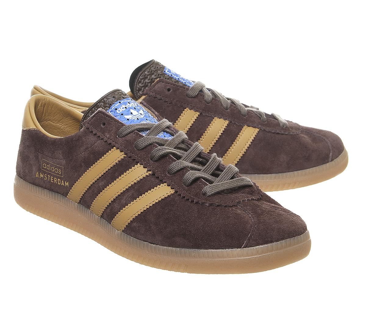 adidas Amsterdam Trainers Dust Rust Brown Mesa - Men's Trainers