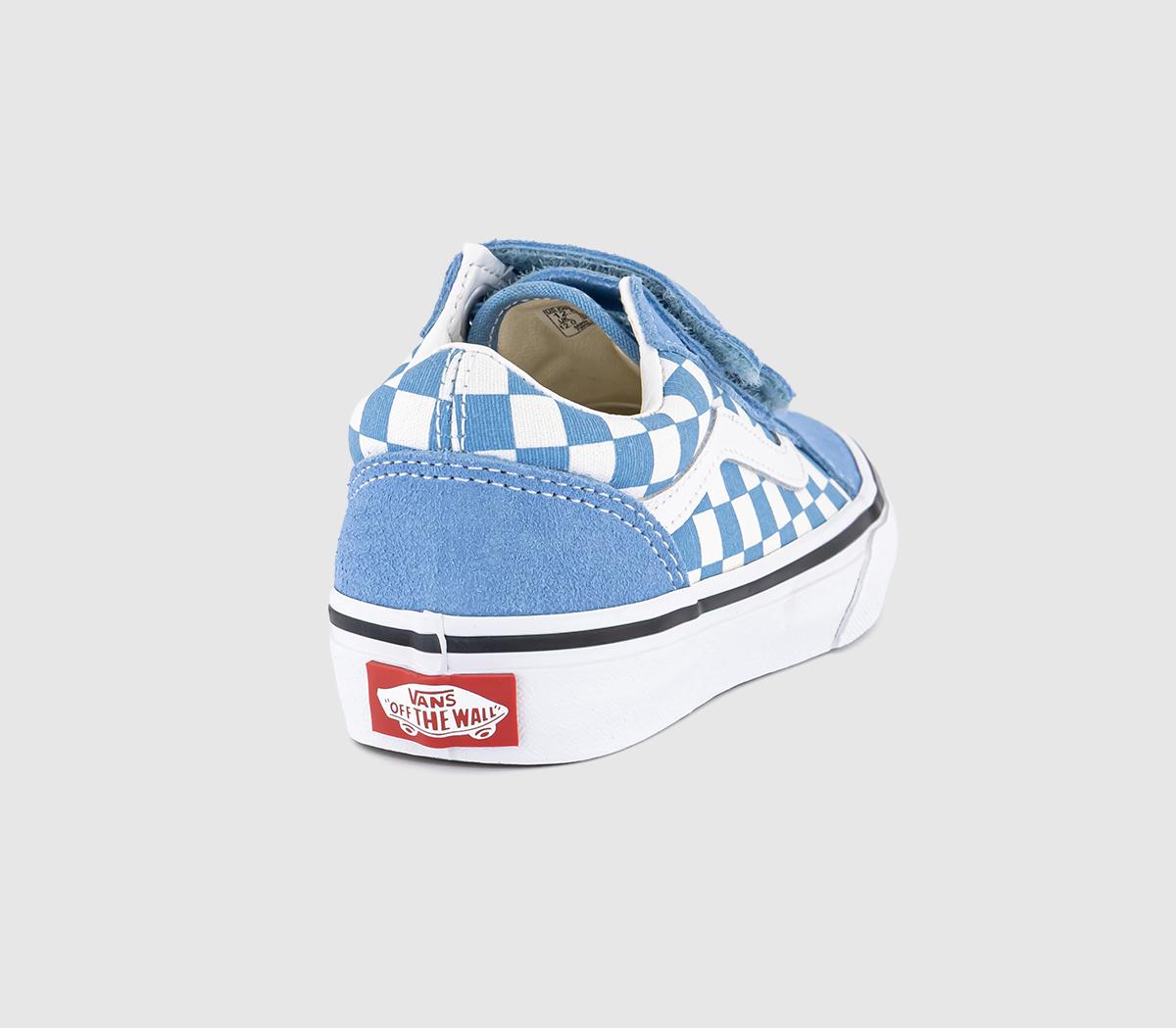 VansOld Skool Kids Trainers VansOld Skool Kids TrainersColor Theory Checkerboard Heritage Blue