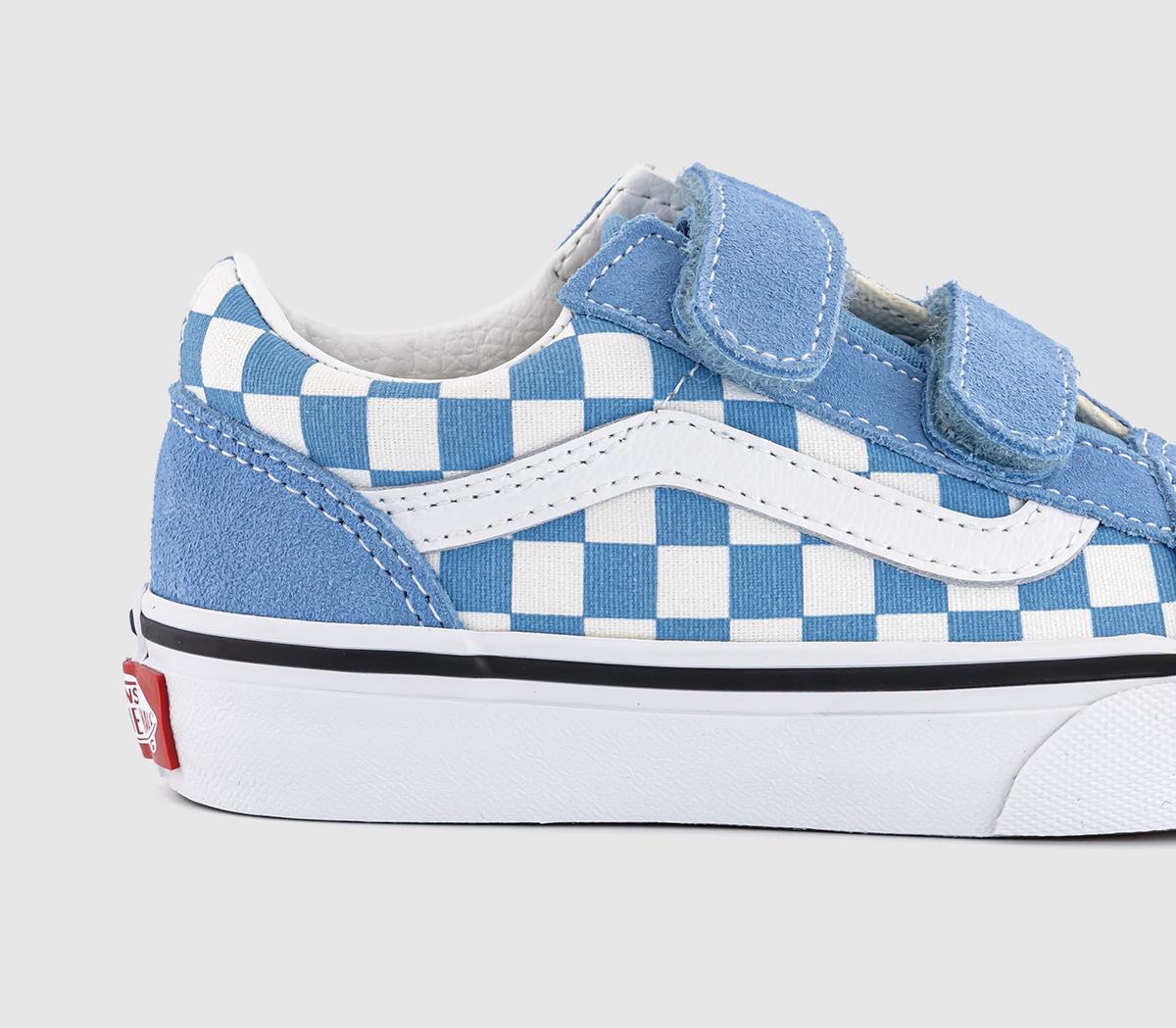 VansOld Skool Kids Trainers VansOld Skool Kids TrainersColor Theory Checkerboard Heritage Blue