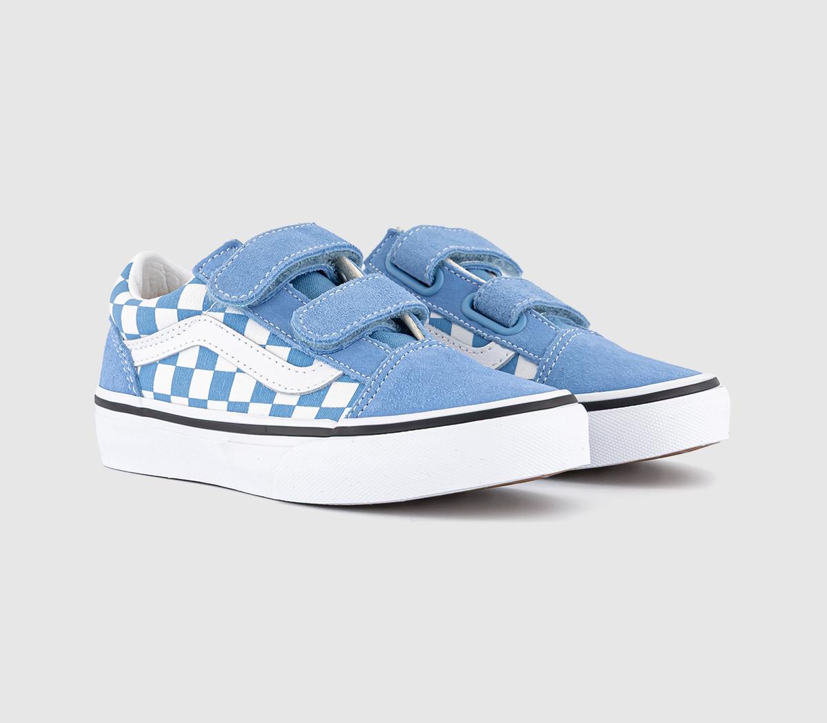 VansOld Skool Kids Trainers VansOld Skool Kids TrainersColor Theory Checkerboard Heritage Blue