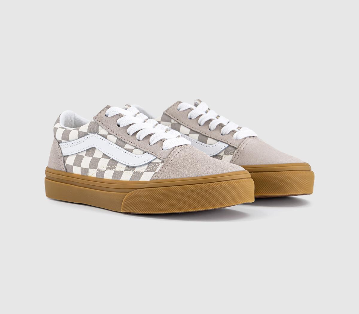 VansOld Skool Kids TrainersGum Check Mushroom
