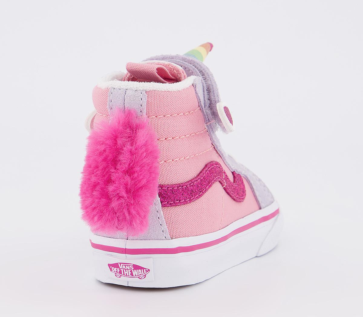 Vans Sk8 Hi Reissue Trainers Vans Sk8 Hi Reissue Trainers Pink Icing Lavender Blue Unicorn