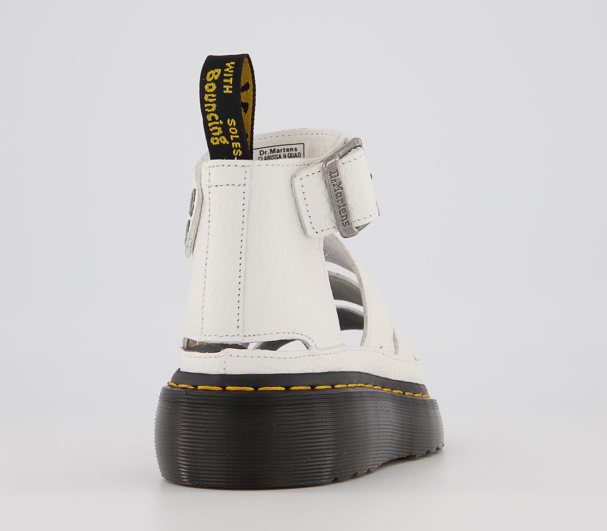 Dr. Martens Clarissa II Quad Sandals Dr. Martens Clarissa II Quad Sandals White Milled Nappa