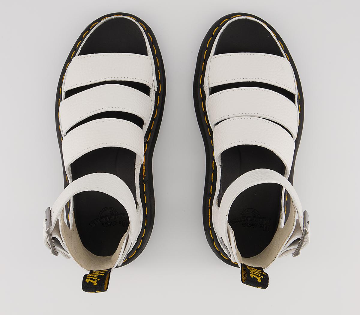 Dr. Martens Clarissa II Quad Sandals Dr. Martens Clarissa II Quad Sandals White Milled Nappa