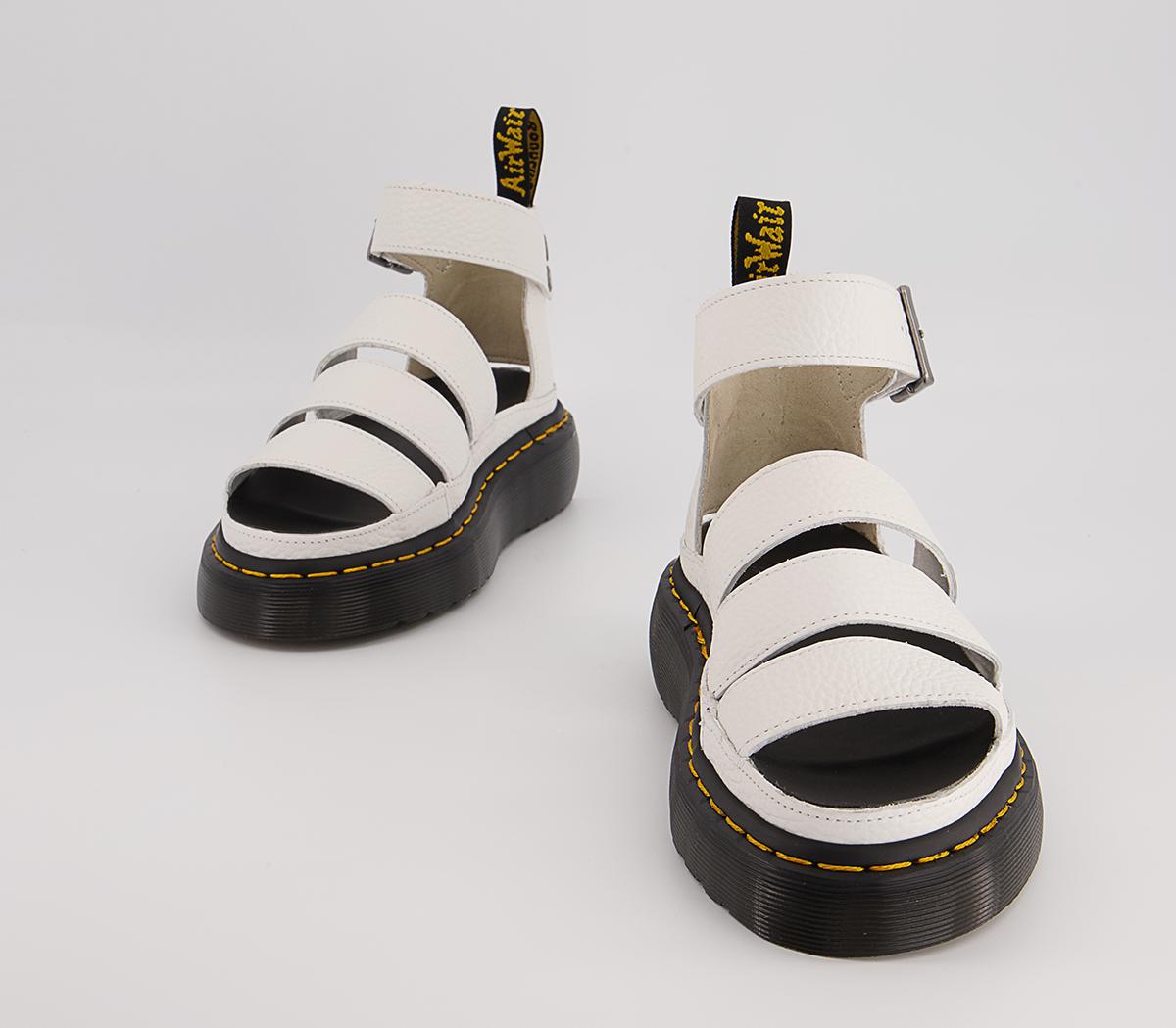 Dr. Martens Clarissa II Quad Sandals Dr. Martens Clarissa II Quad Sandals White Milled Nappa