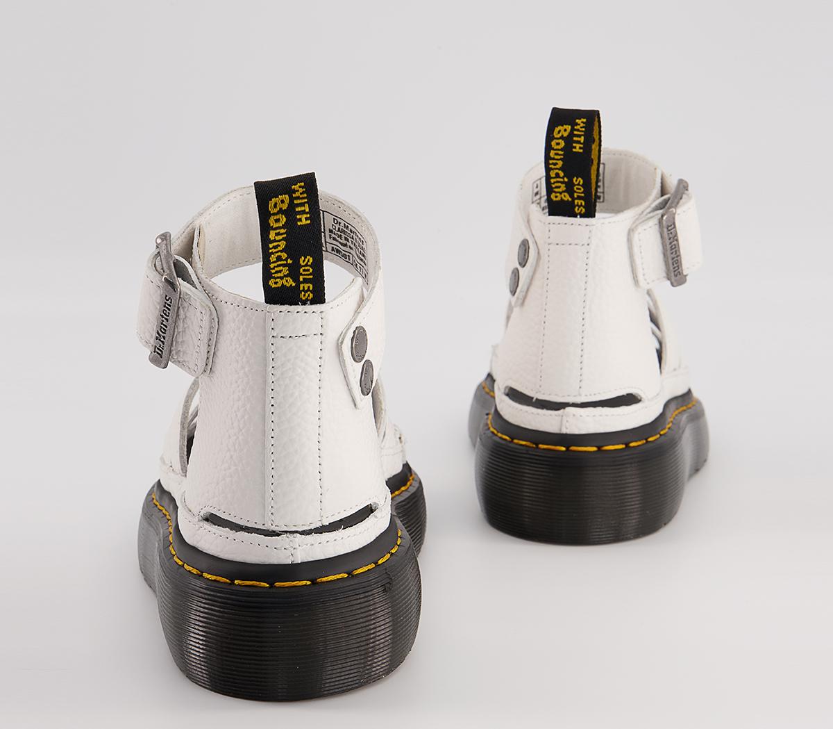 Dr. Martens Clarissa II Quad Sandals Dr. Martens Clarissa II Quad Sandals White Milled Nappa