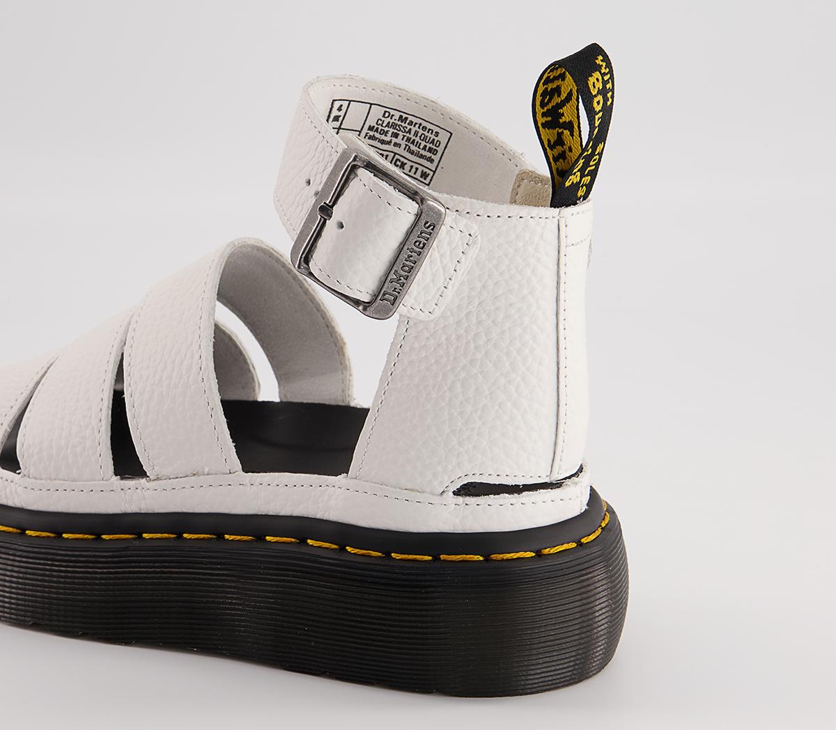 Dr. Martens Clarissa II Quad Sandals Dr. Martens Clarissa II Quad Sandals White Milled Nappa