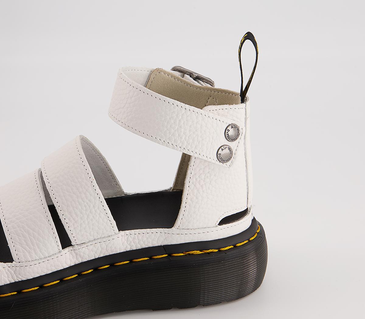 Dr. Martens Clarissa II Quad Sandals Dr. Martens Clarissa II Quad Sandals White Milled Nappa