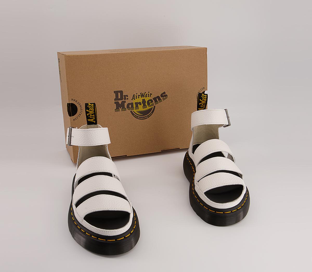 Dr. Martens Clarissa II Quad Sandals Dr. Martens Clarissa II Quad Sandals White Milled Nappa