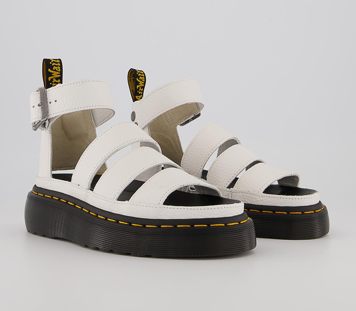 Dr. Martens Clarissa II Quad Sandals Dr. Martens Clarissa II Quad Sandals White Milled Nappa