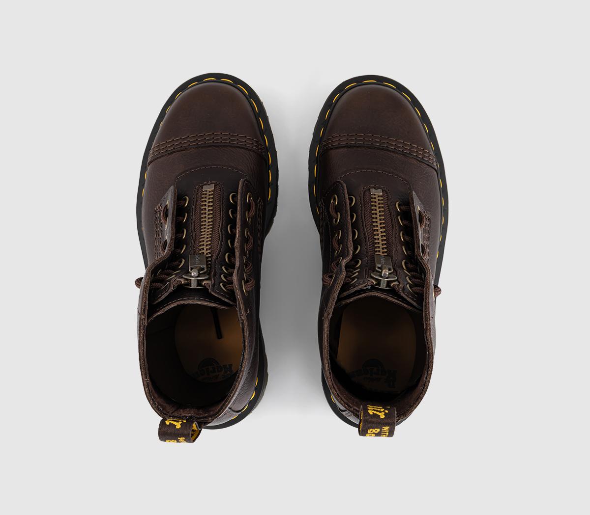 Dr. MartensSinclair Zip Platform BootsDark Brown Ambassador