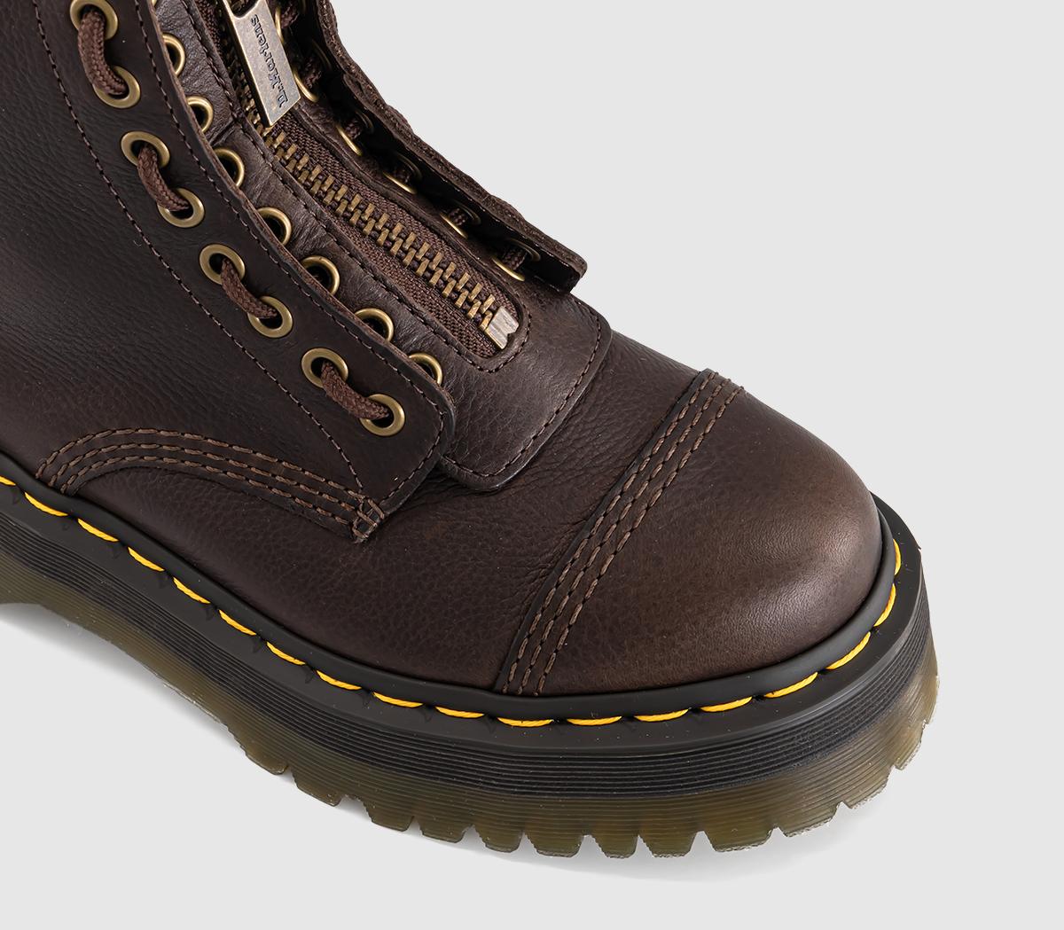Dr. MartensSinclair Zip Platform BootsDark Brown Ambassador