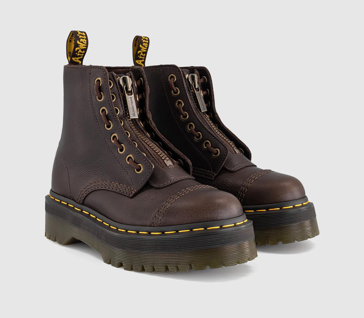 Dr. MartensSinclair Zip Platform BootsDark Brown Ambassador