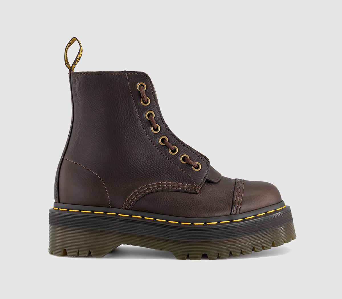 Dr. MartensSinclair Zip Platform BootsDark Brown Ambassador