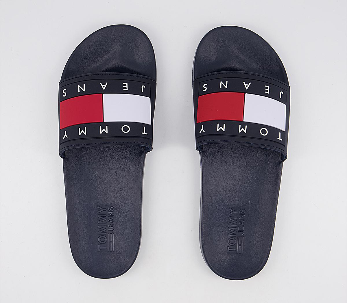 tommy jeans flag slides