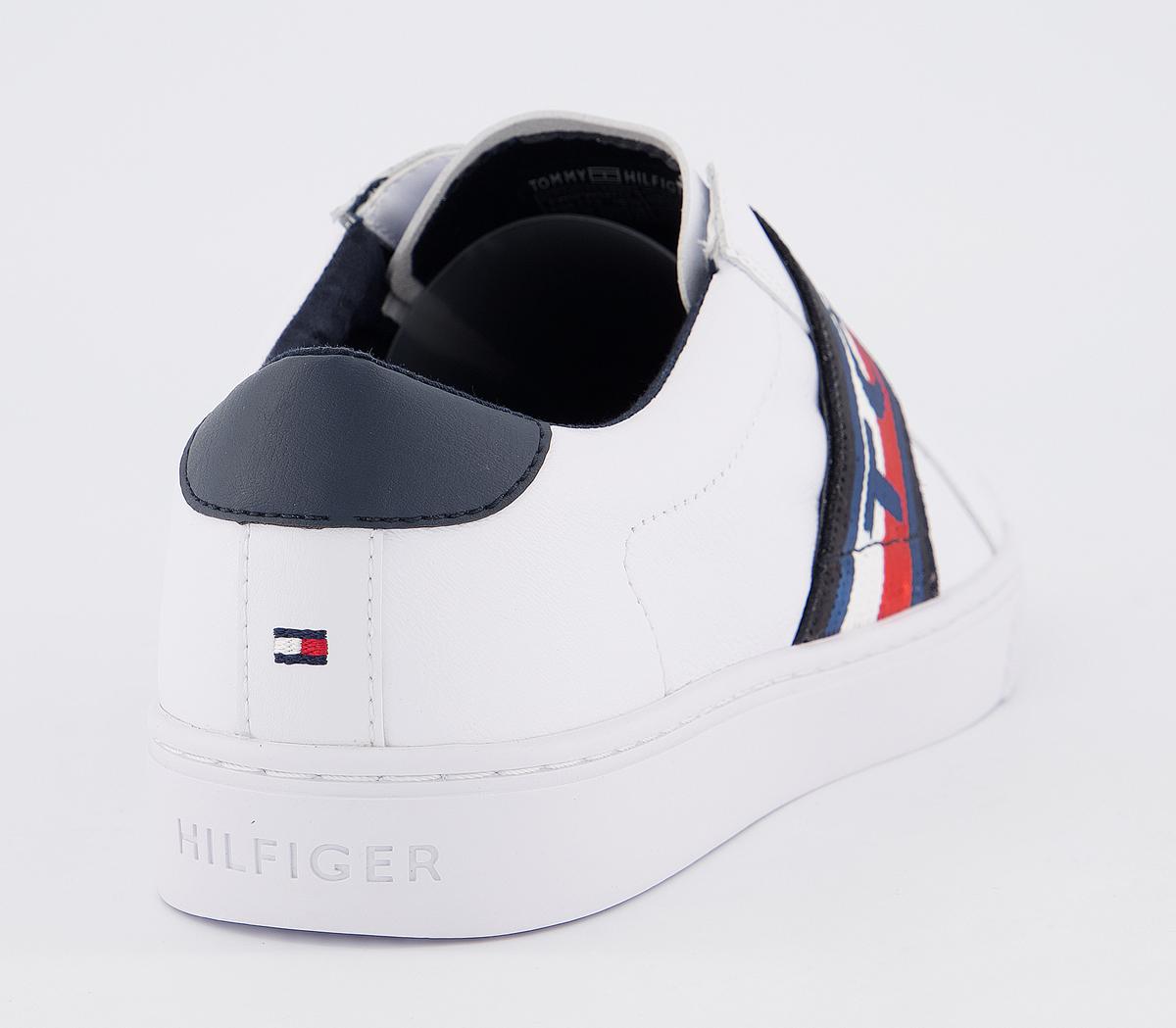 Tommy HilfigerGlitter Elastic Slip On SneakerWhite