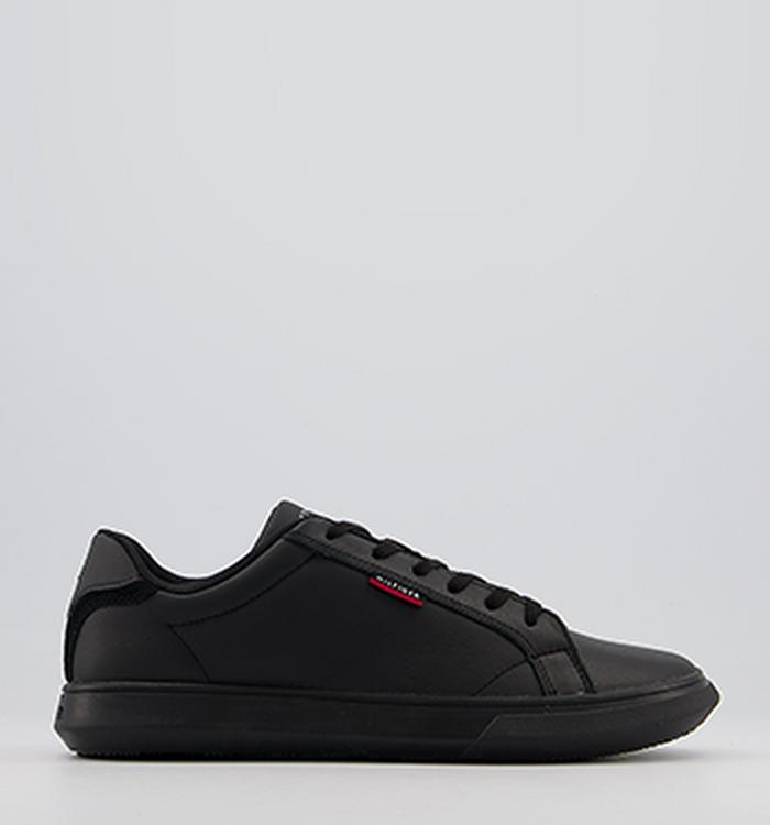 Tommy Hilfiger Essential Leather Cupsole Trainers Black