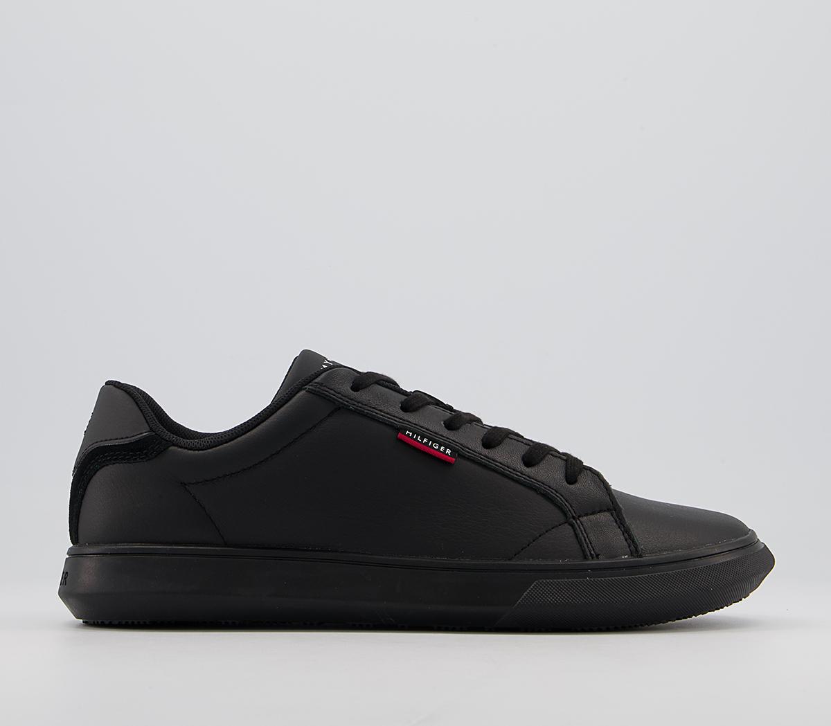 Tommy HilfigerEssential Leather Cupsole TrainersBlack