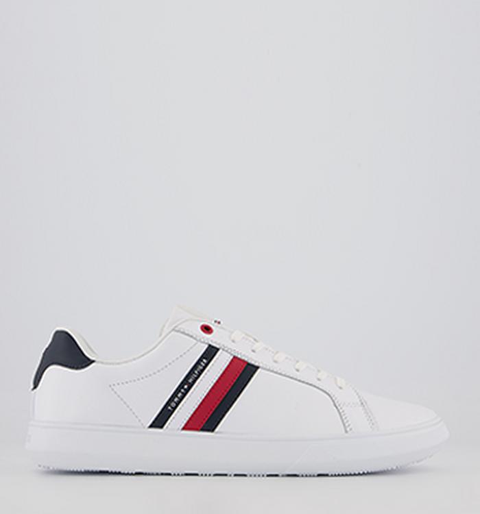 Tommy Hilfiger Essential Leather Cupsole Trainers White