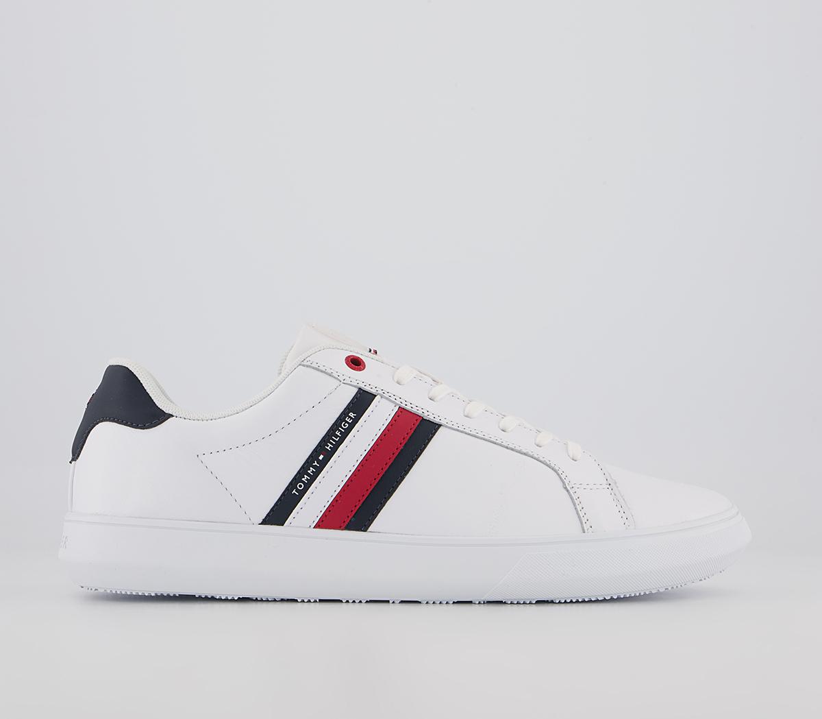 Tommy HilfigerEssential Leather Cupsole TrainersWhite
