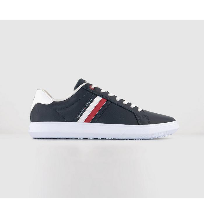 Tommy Hilfiger Essential Leather Cupsole Trainers Desert Sky